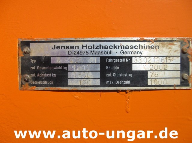 Jensen - A425 DI Holzhäcksler Motorhacker Motorhackmaschine woodchipper